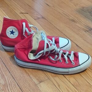 Converse Mens Red Low-Top Sneakers